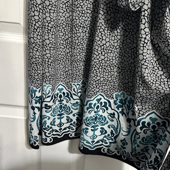 Elegant Nicole by Nicole MillerTeal and Black Patterned Dress size M/M - Picture 8 of 11